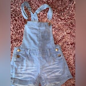 Light Blue Casual Denim Overalls